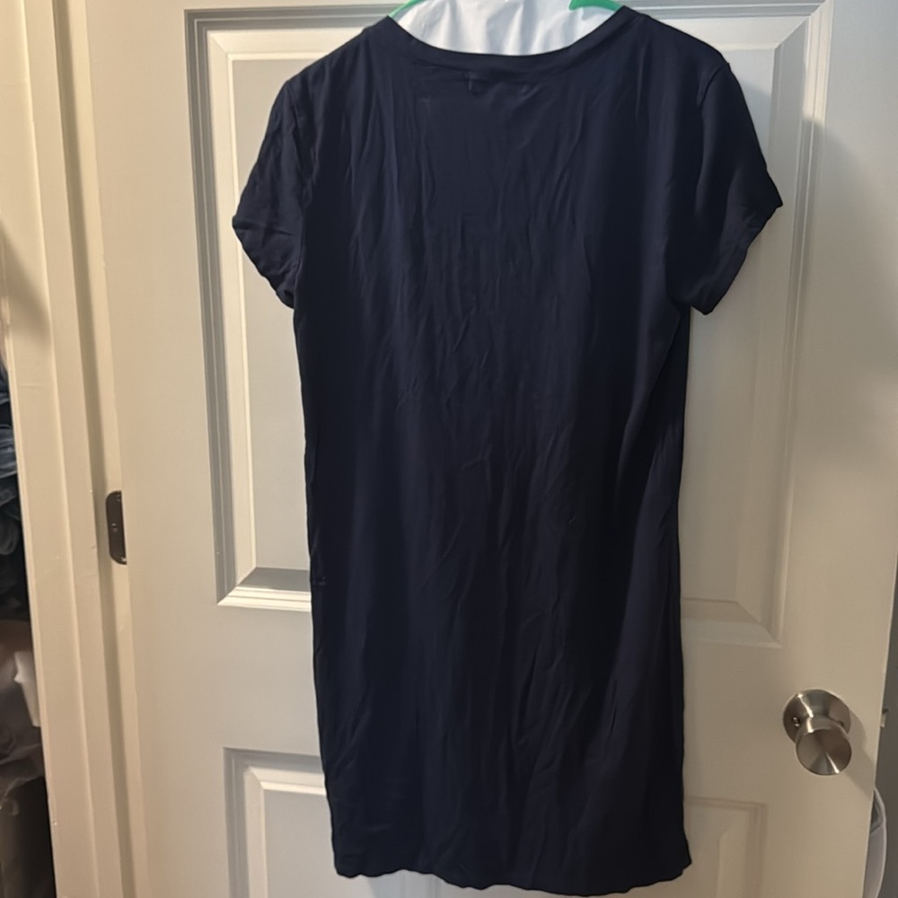 Michael Stars short sleeve soft cotton dress. S. Navy blue. - Picture 4 of 4
